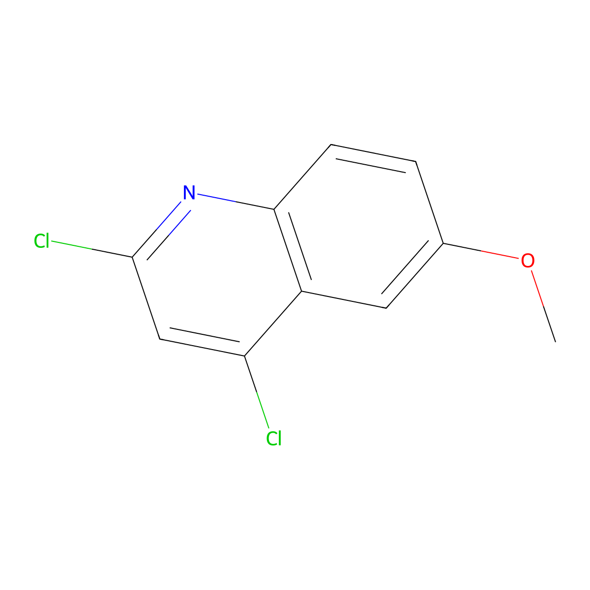2,4-Dichloro-6-methoxyquinoline molecular structure, CAS 70049-46-6