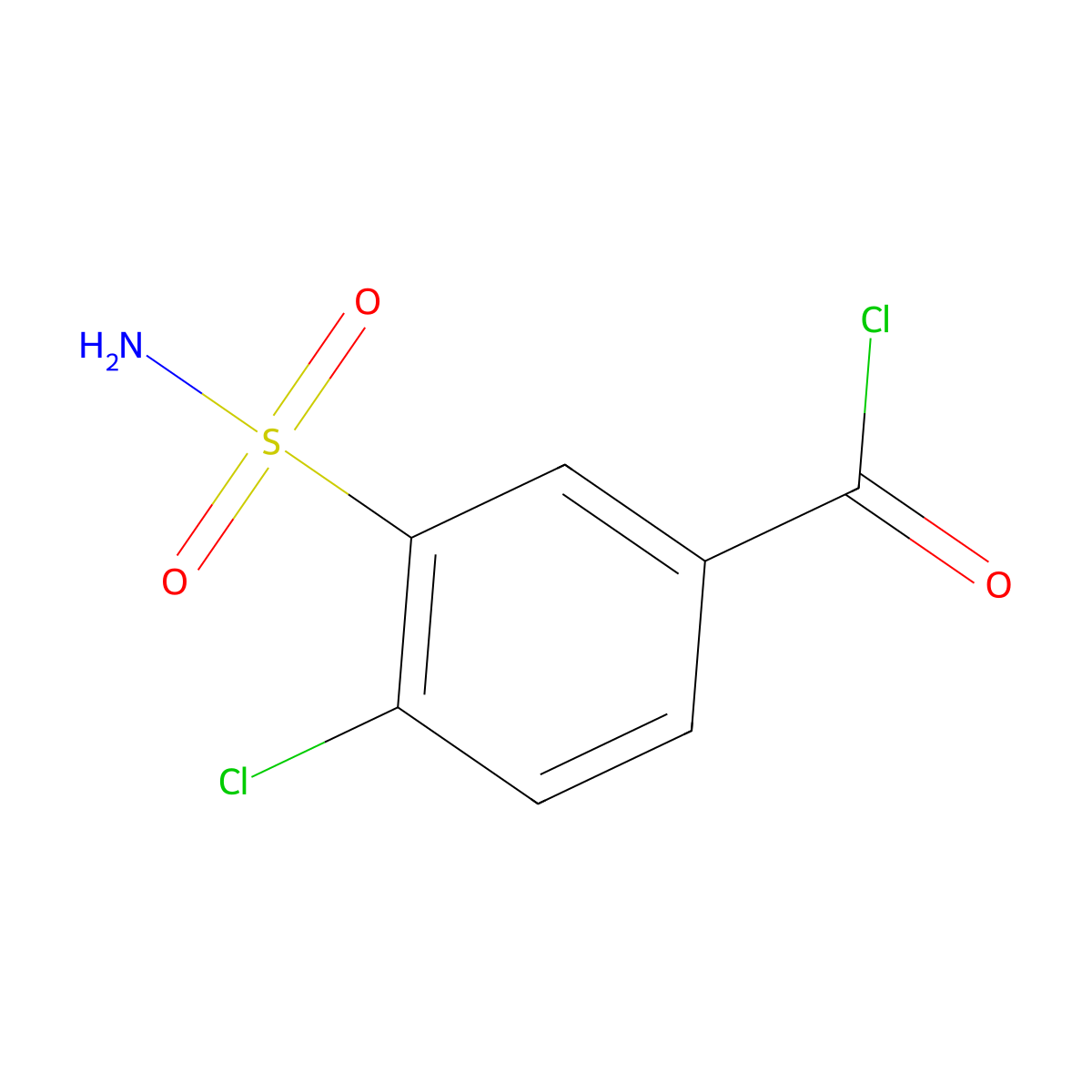 3-(Aminosulfonyl)-4-chlorobenzoyl chloride molecular structure, CAS 70049-77-3