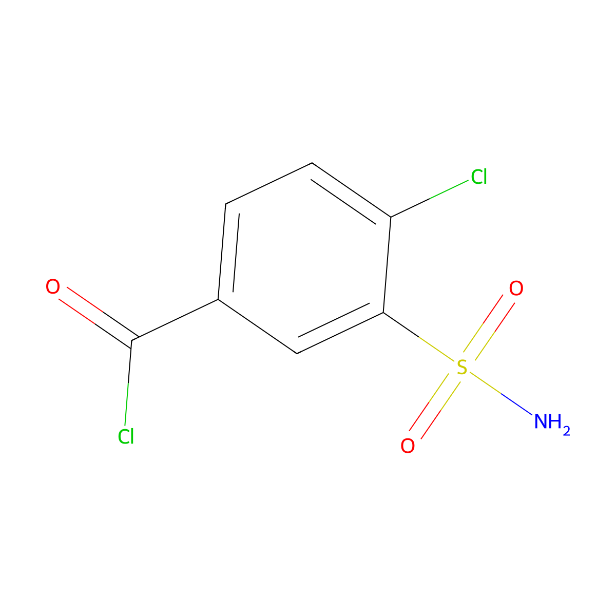 3-(Aminosulfonyl)-4-chlorobenzoyl chloride molecular structure, CAS 70049-77-3