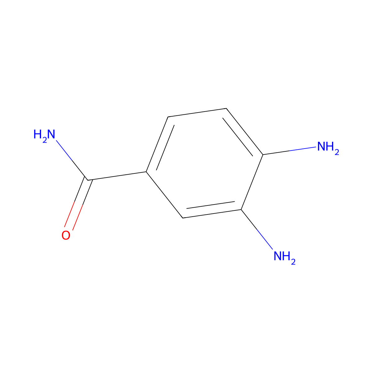 3,4-Diaminobenzamide molecular structure, CAS 7005-37-0