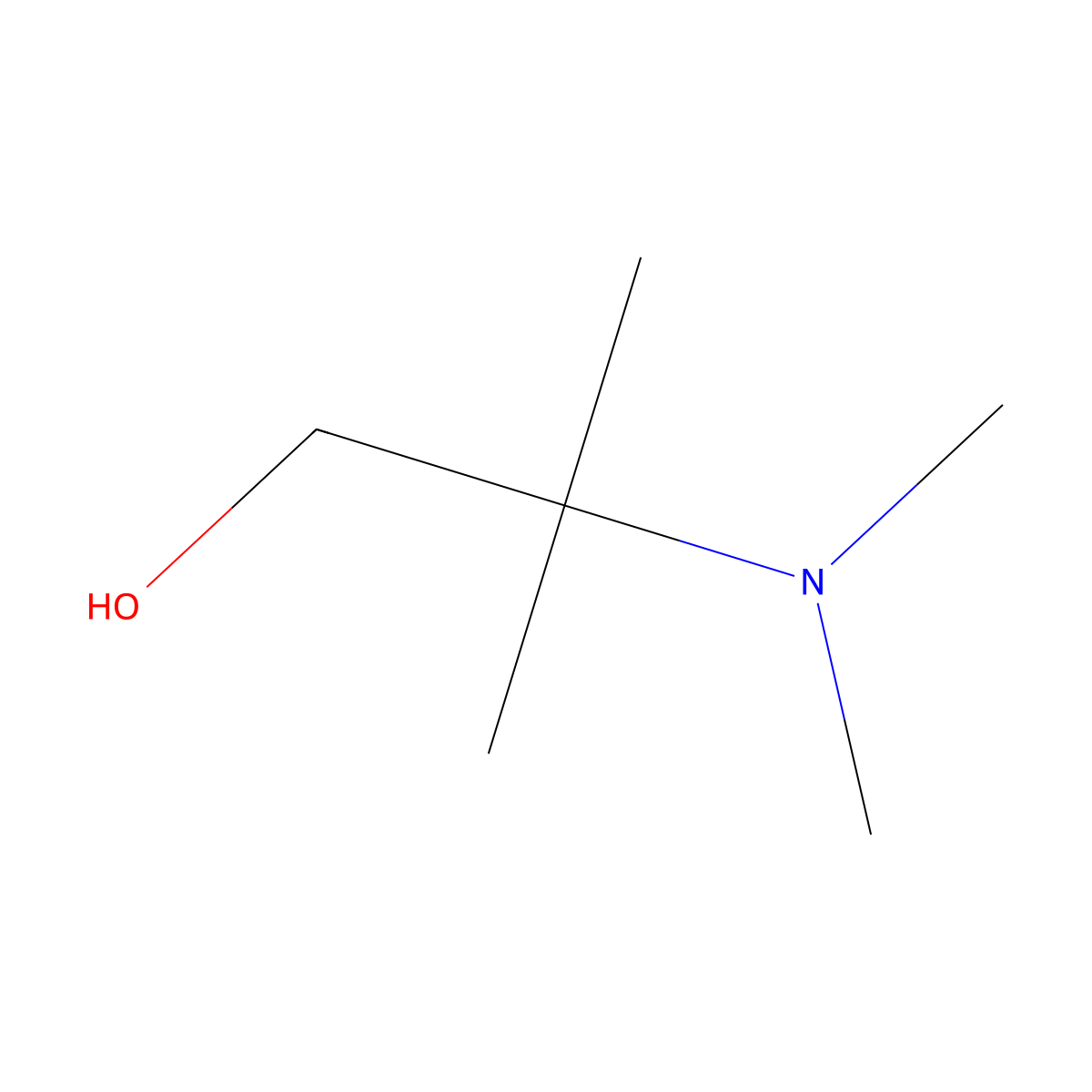 2-(Dimethylamino)-2-methylpropanol molecular structure, CAS 7005-47-2