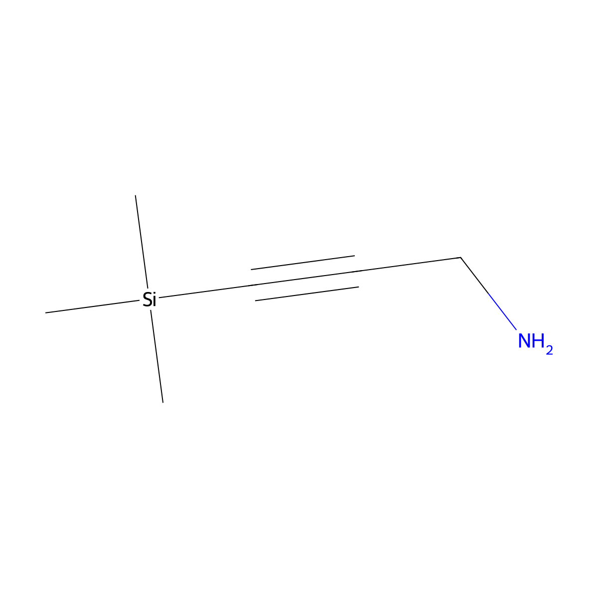 3-(Trimethylsilyl)prop-2-yn-1-amine molecular structure, CAS 70052-55-0