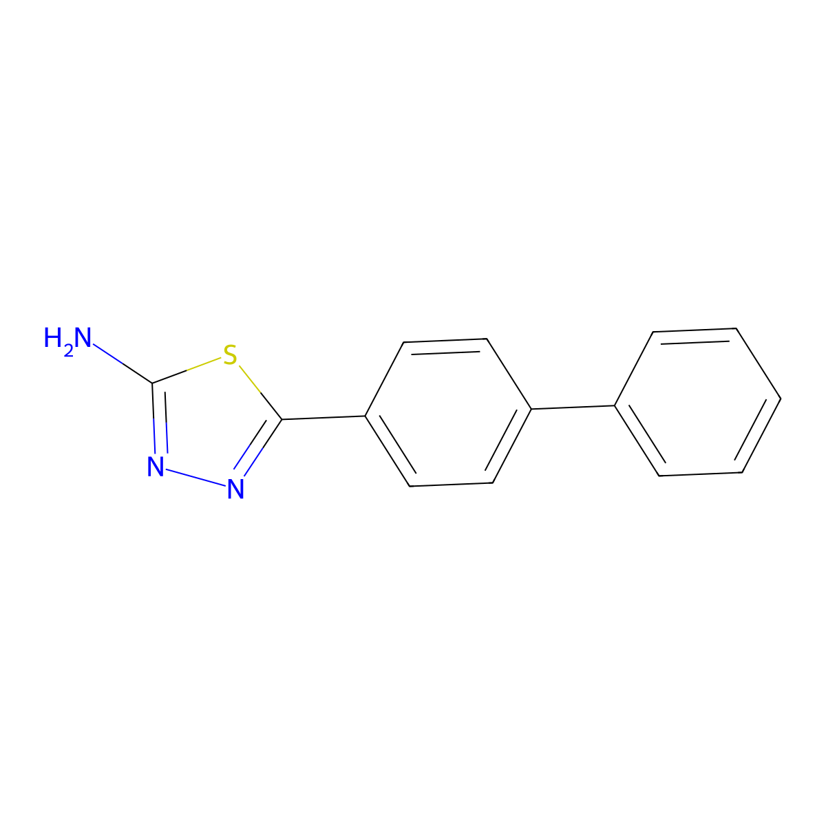 5-(4-Phenylphenyl)-1,3,4-thiadiazol-2-amine molecular structure, CAS 70057-66-8