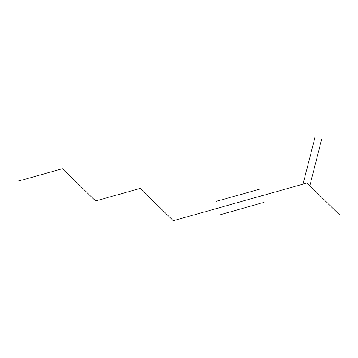 2-Methyl-1-nonene-3-yne molecular structure, CAS 70058-00-3