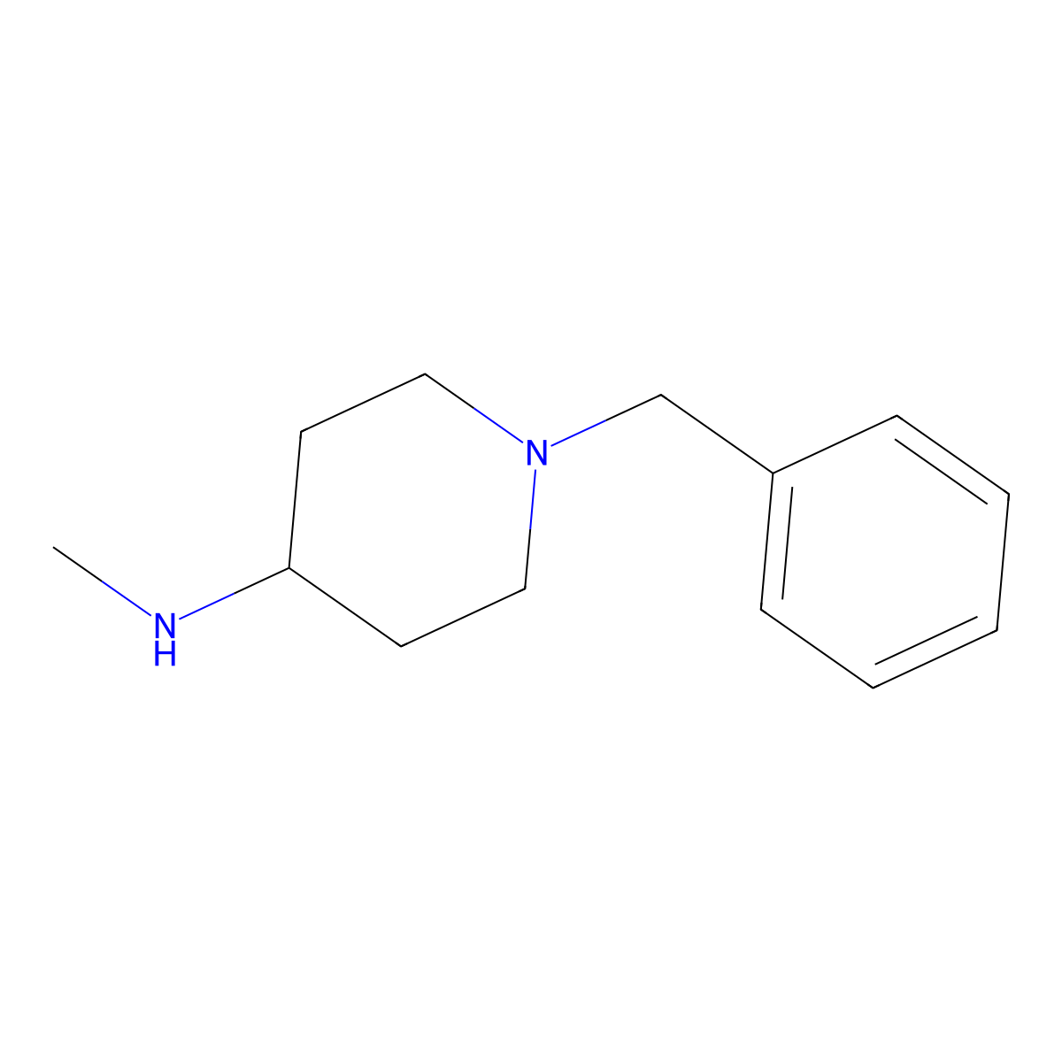 1-benzyl-N-methylpiperidin-4-amine molecular structure, CAS 7006-50-0