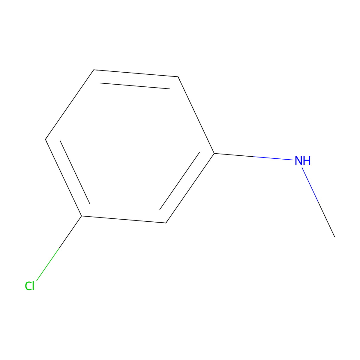 3-chloro-N-methylaniline molecular structure, CAS 7006-52-2
