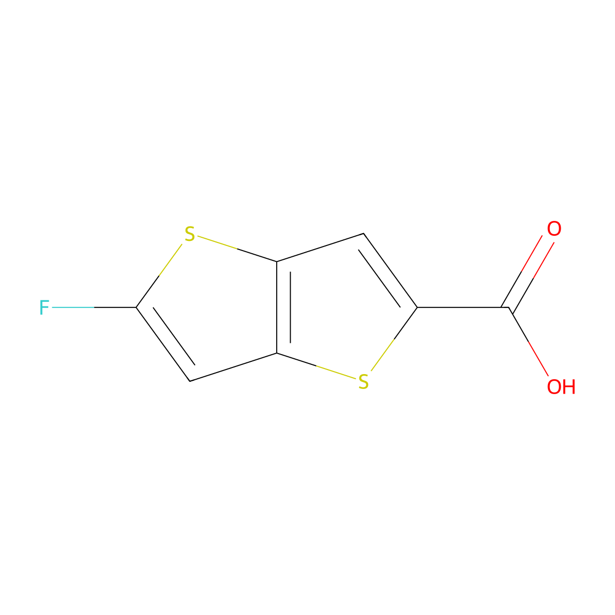 5-Fluorothieno[3,2-b]thiophene-2-carboxylic acid molecular structure, CAS 70060-18-3