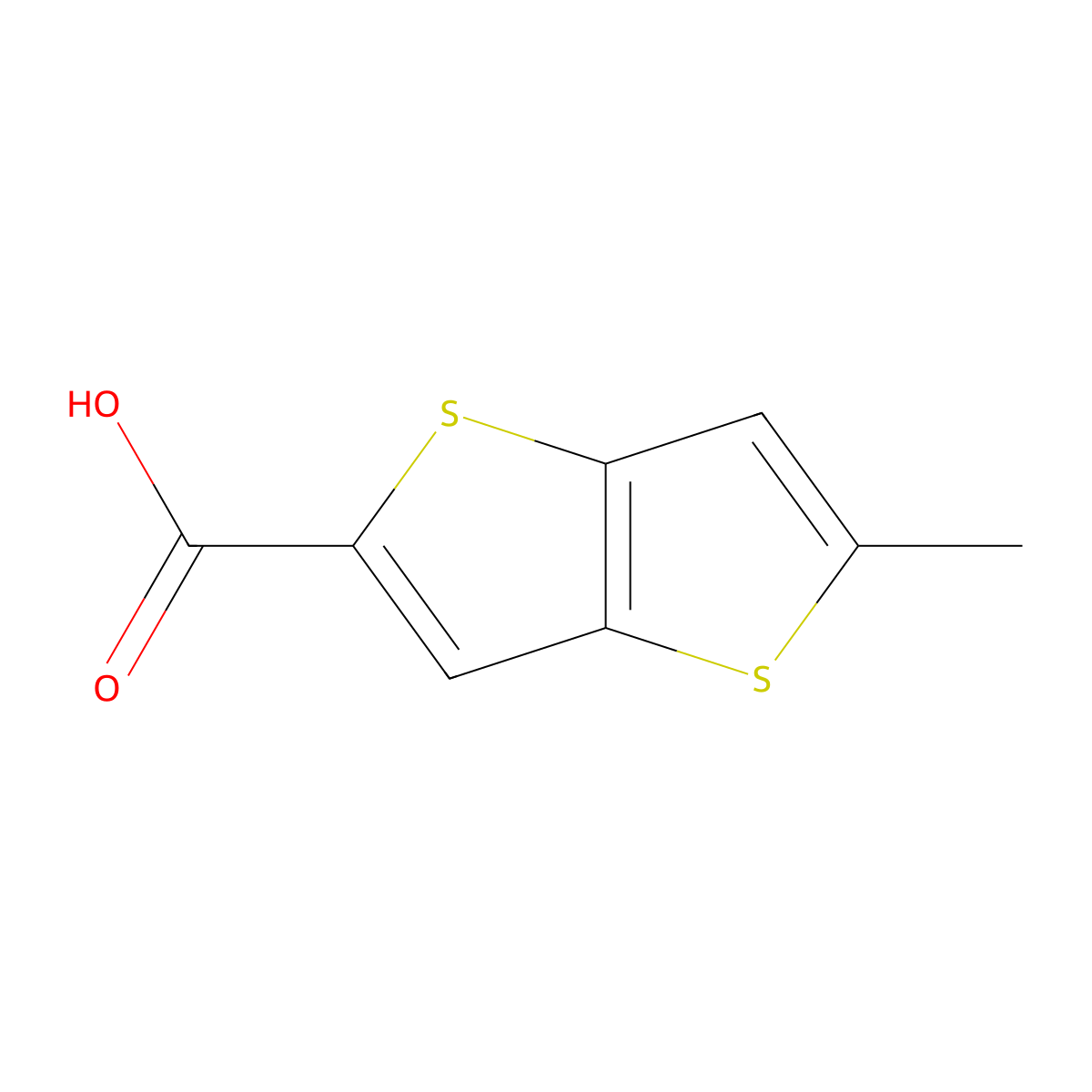 5-Methylthieno(3,2-b)thiophene-2-carboxylic acid molecular structure, CAS 70060-21-8