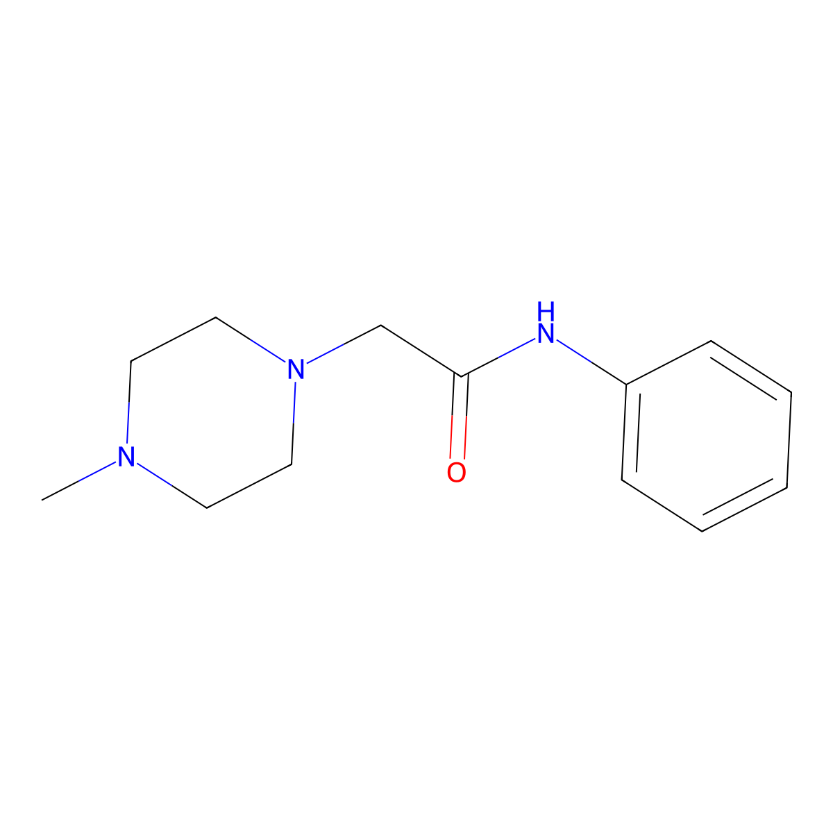 2-(4-methylpiperazin-1-yl)-N-phenylacetamide molecular structure, CAS 70060-41-2