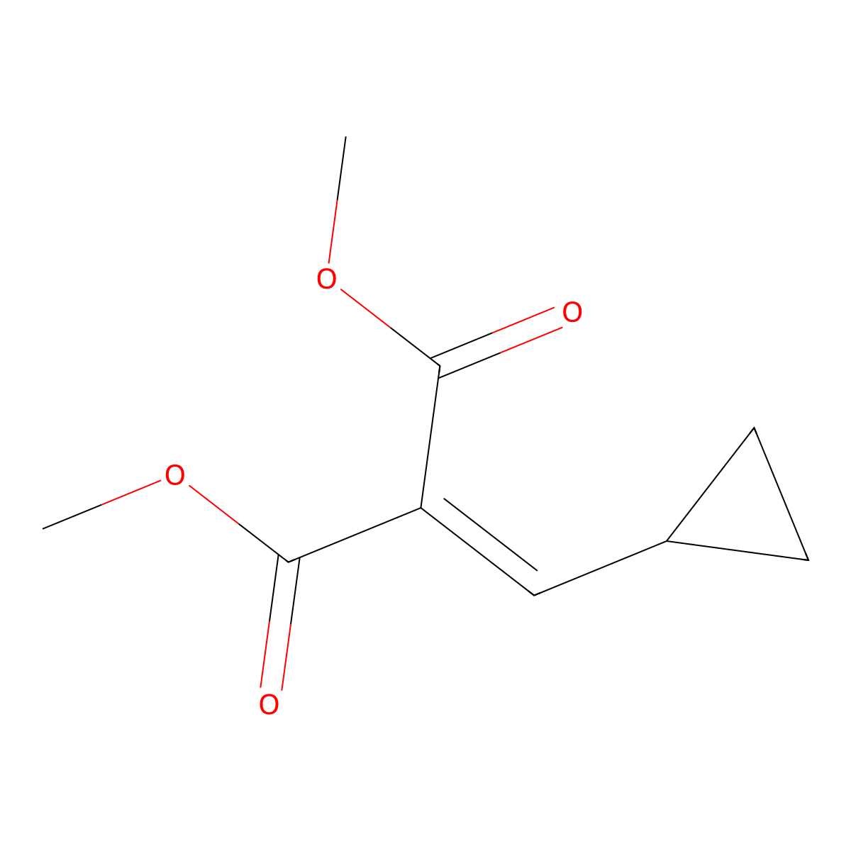 Dimethyl 2-(cyclopropylmethylene)malonate molecular structure, CAS 70064-01-6