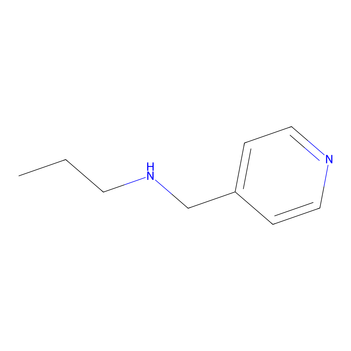 N-(pyridin-4-ylmethyl)propan-1-amine molecular structure, CAS 70065-81-5