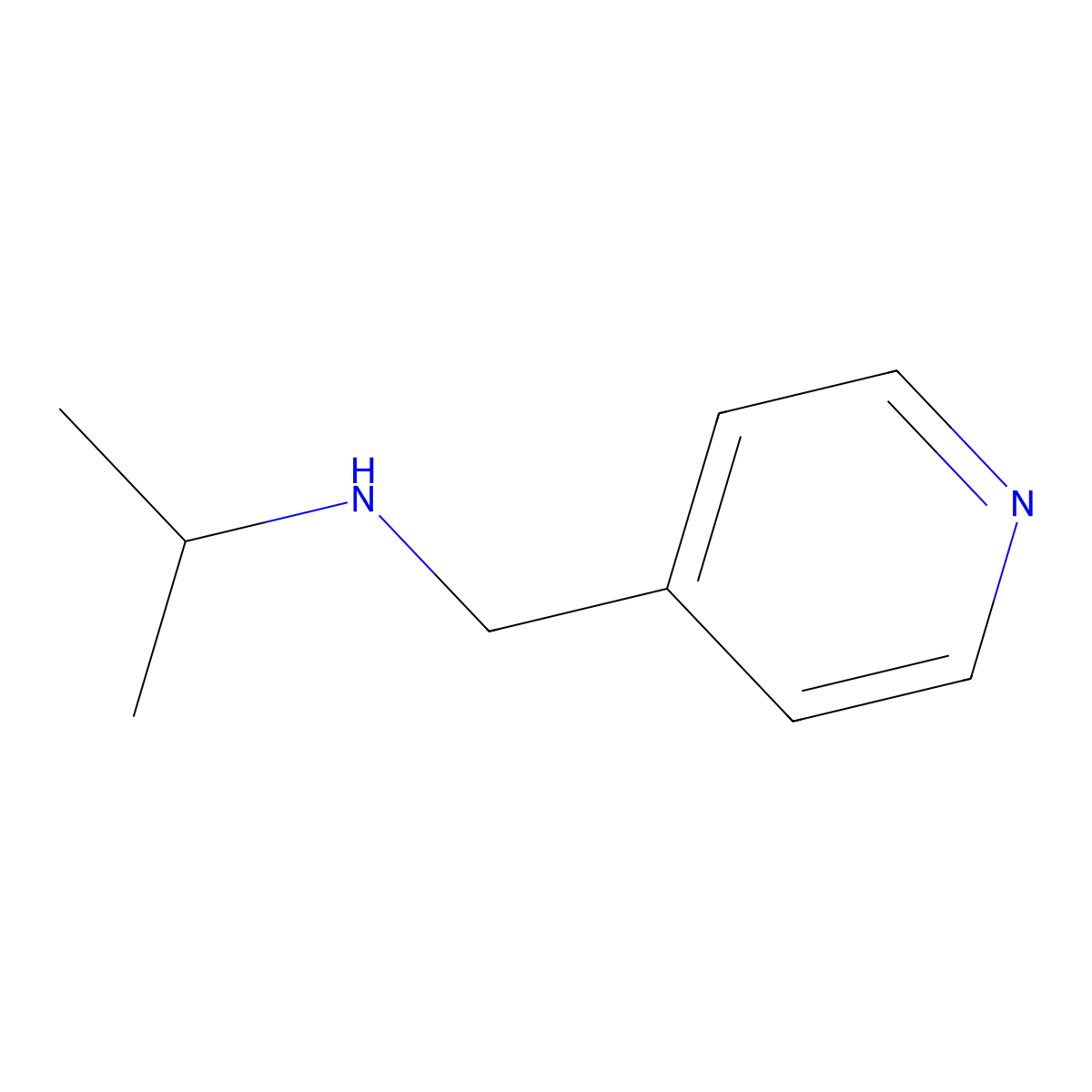 N-(pyridin-4-ylmethyl)propan-2-amine molecular structure, CAS 70065-82-6