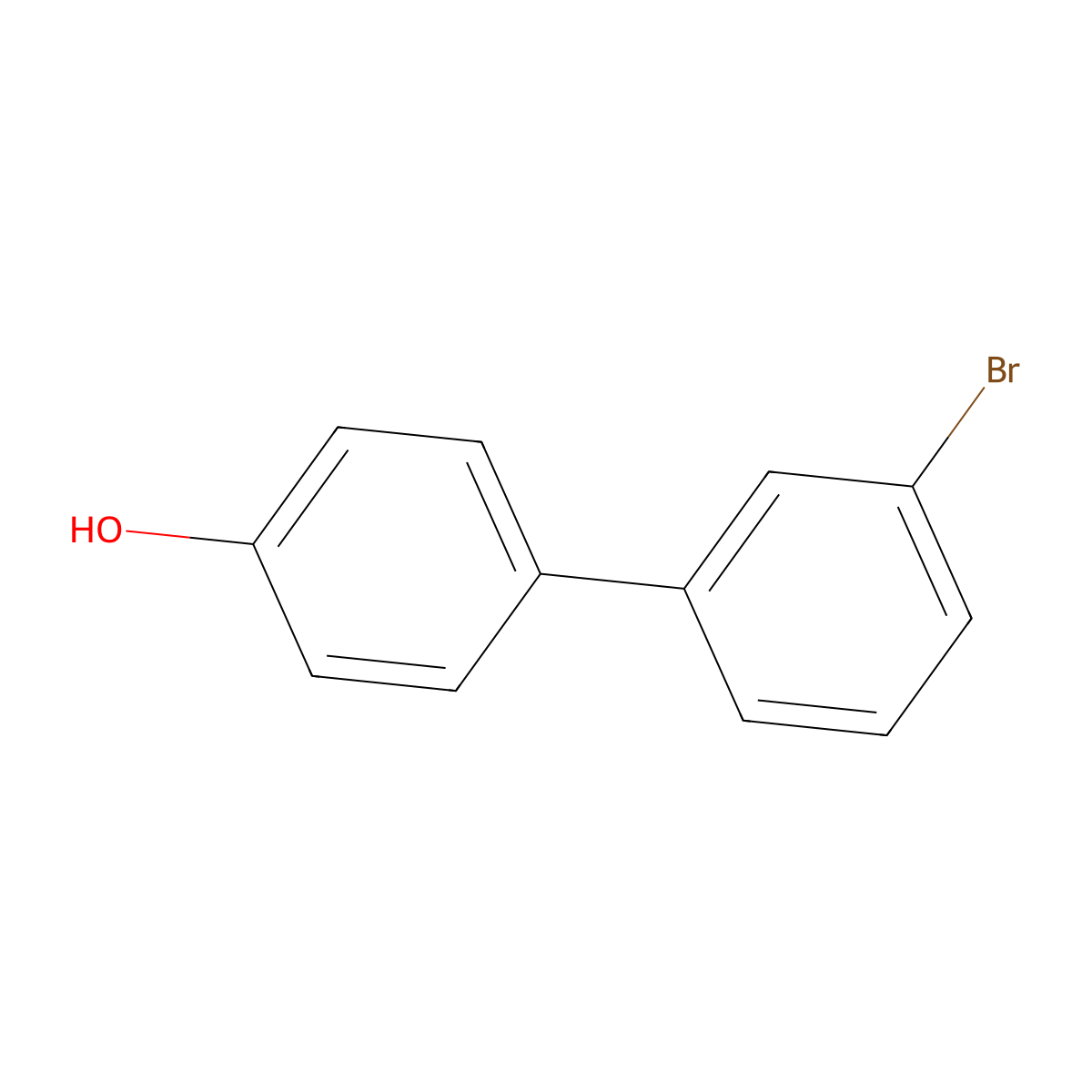 3-Bromo-4'-hydroxybiphenyl molecular structure, CAS 70066-67-0