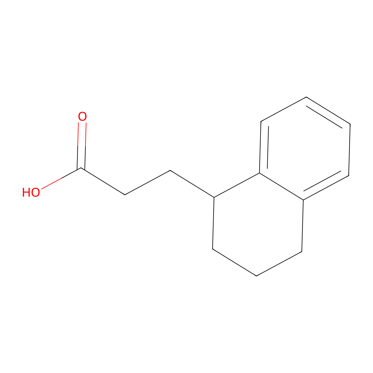 3-(1,2,3,4-tetrahydronaphthalen-1-yl)propanoic Acid molecular structure, CAS 70067-71-9