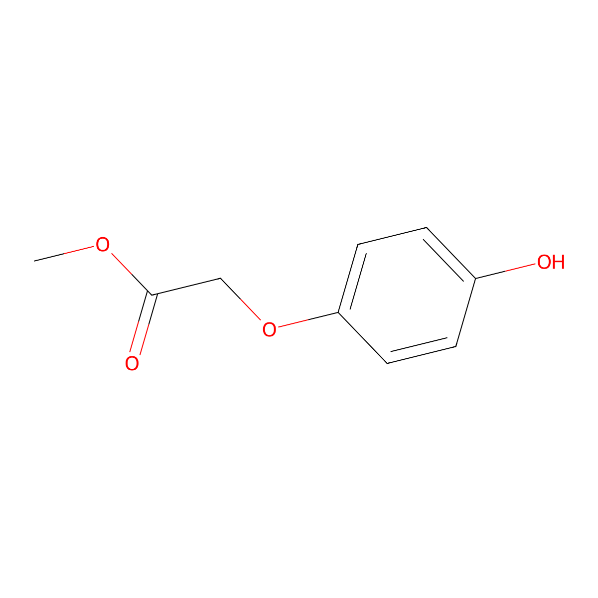 Methyl 2-(4-hydroxyphenoxy)acetate molecular structure, CAS 70067-75-3