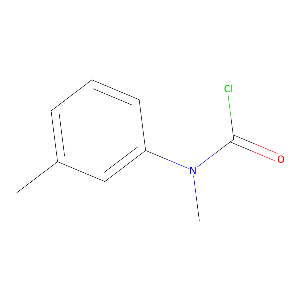 N-methyl-N-(3-methylphenyl)carbamoyl chloride molecular structure, CAS 70067-80-0