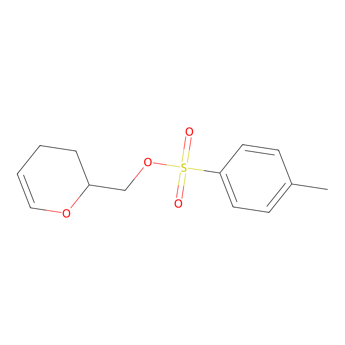 (3,4-dihydro-2H-pyran-2-yl)methyl 4-methylbenzene-1-sulfonate molecular structure, CAS 7007-32-1
