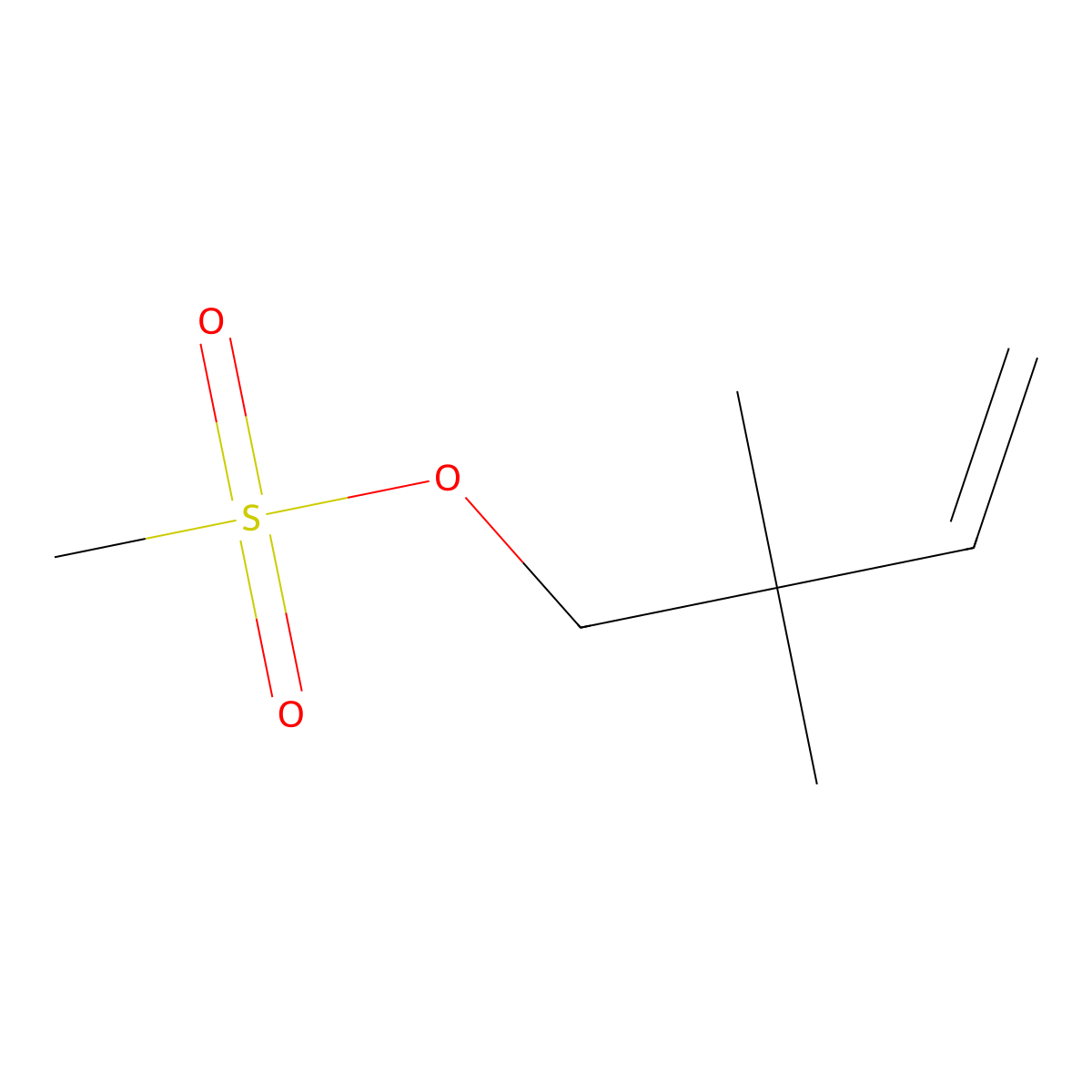 2,2-Dimethylbut-3-en-1-yl methanesulfonate molecular structure, CAS 70074-03-2