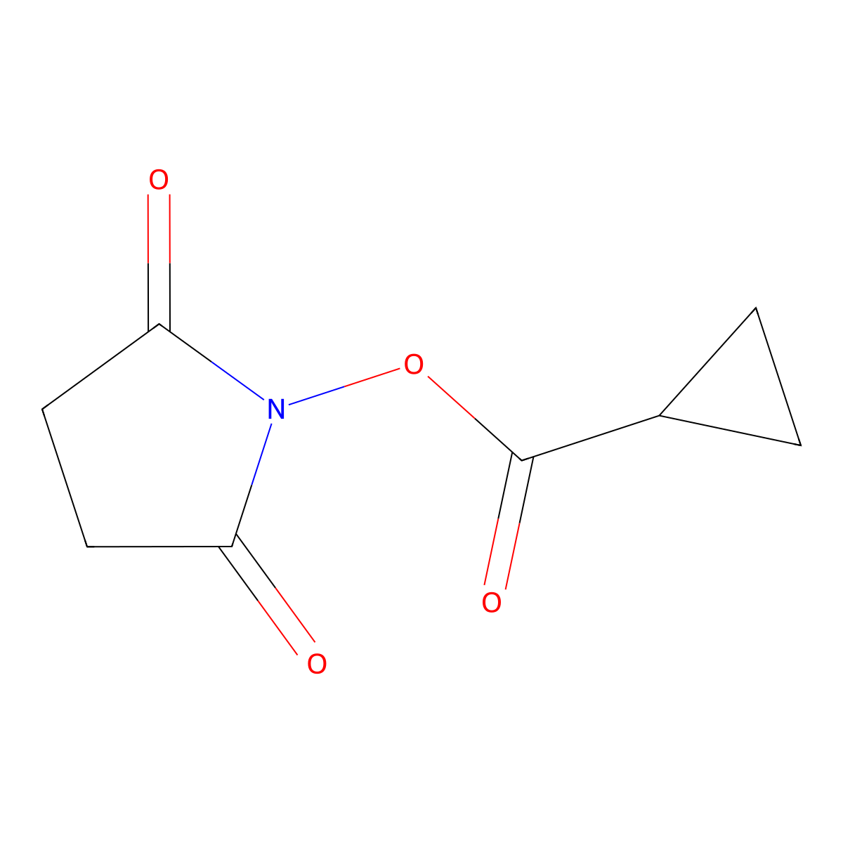 2,5-Dioxopyrrolidin-1-yl cyclopropanecarboxylate molecular structure, CAS 70074-39-4