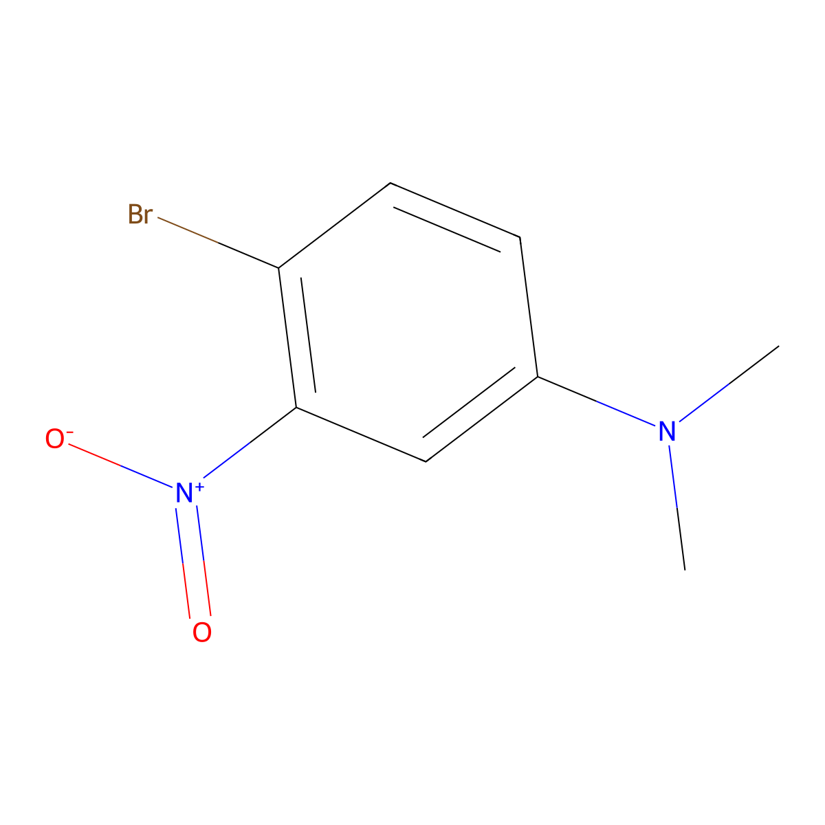 N-(4-Bromo-3-nitrophenyl)-N,N-dimethylamine molecular structure, CAS 70076-04-9