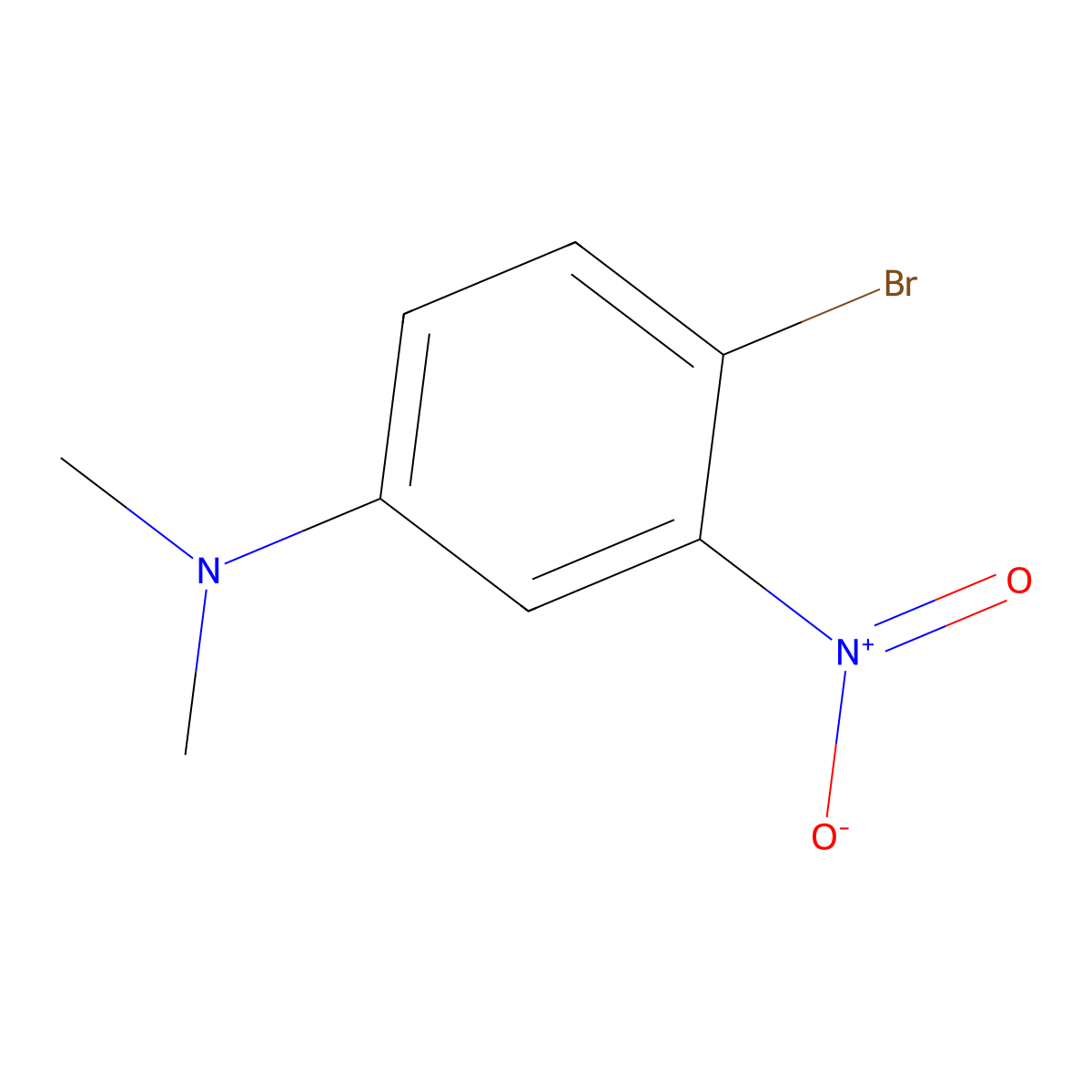 N-(4-Bromo-3-nitrophenyl)-N,N-dimethylamine molecular structure, CAS 70076-04-9