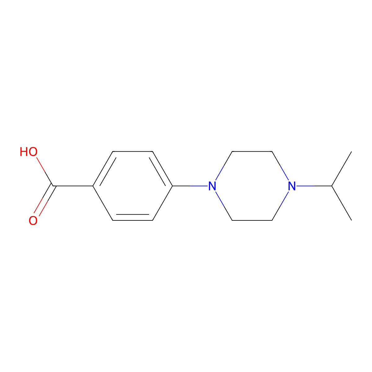 4-(4-Isopropylpiperazin-1-yl)benzoic acid molecular structure, CAS 700802-76-2