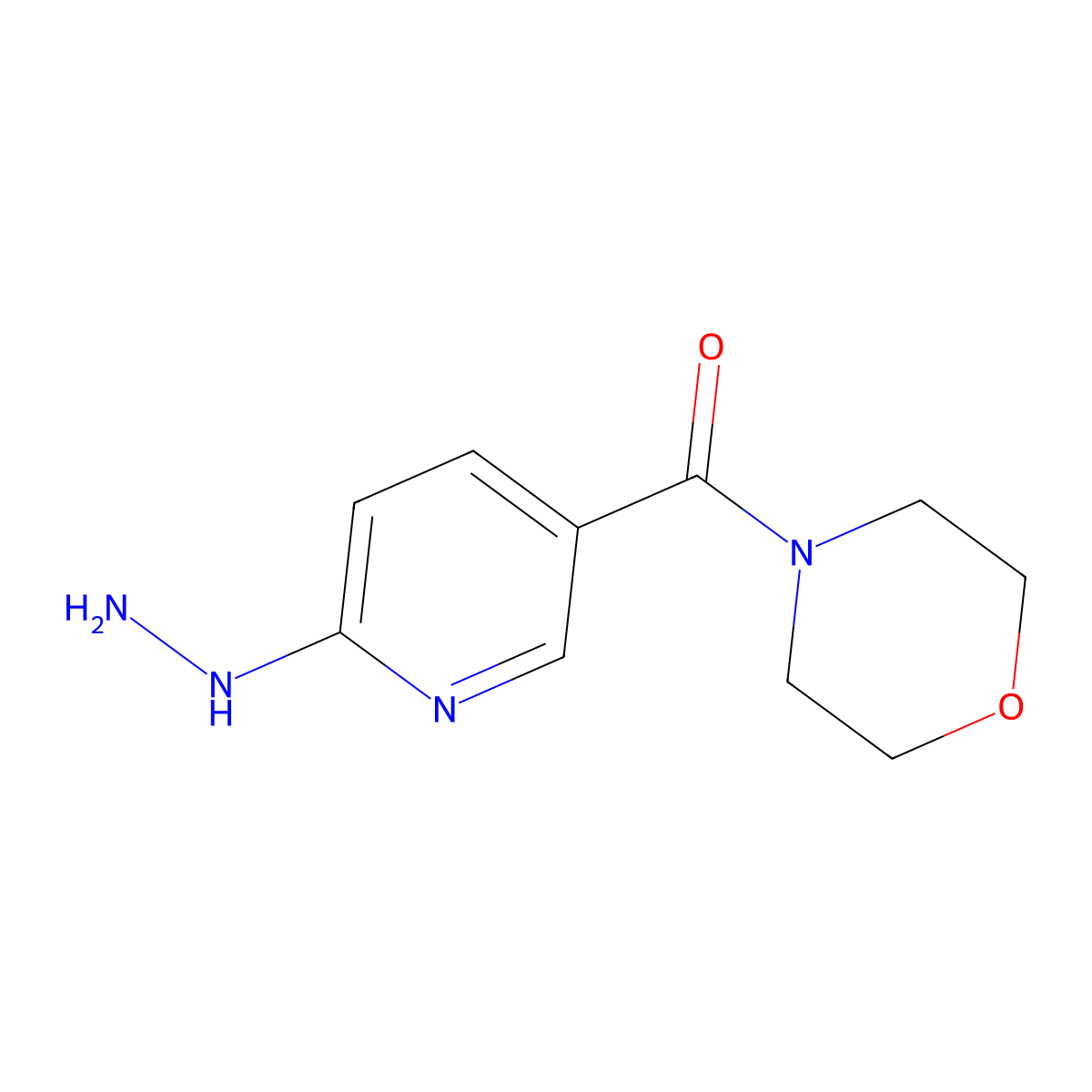 (6-Hydrazineylpyridin-3-yl)(morpholino)methanone molecular structure, CAS 700803-90-3