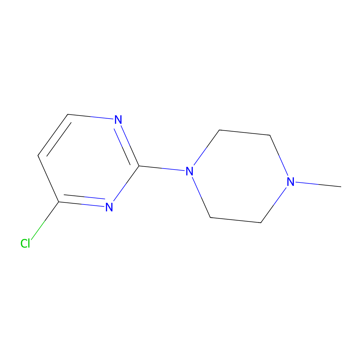 4-Chloro-2-(4-methylpiperazin-1-yl)pyrimidine molecular structure, CAS 700803-93-6
