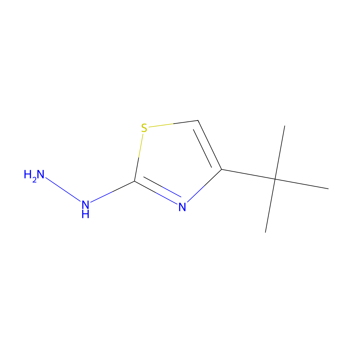 (4-Tert-butyl-thiazol-2-yl)-hydrazine molecular structure, CAS 700803-99-2