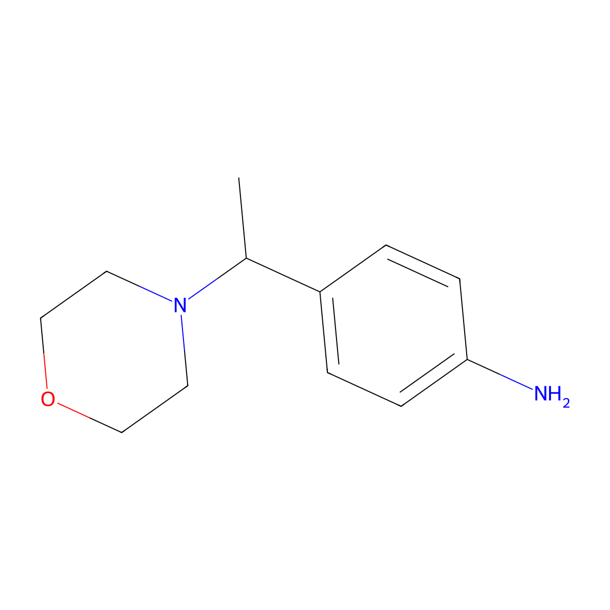4-[1-(Morpholin-4-yl)ethyl]aniline molecular structure, CAS 700804-06-4