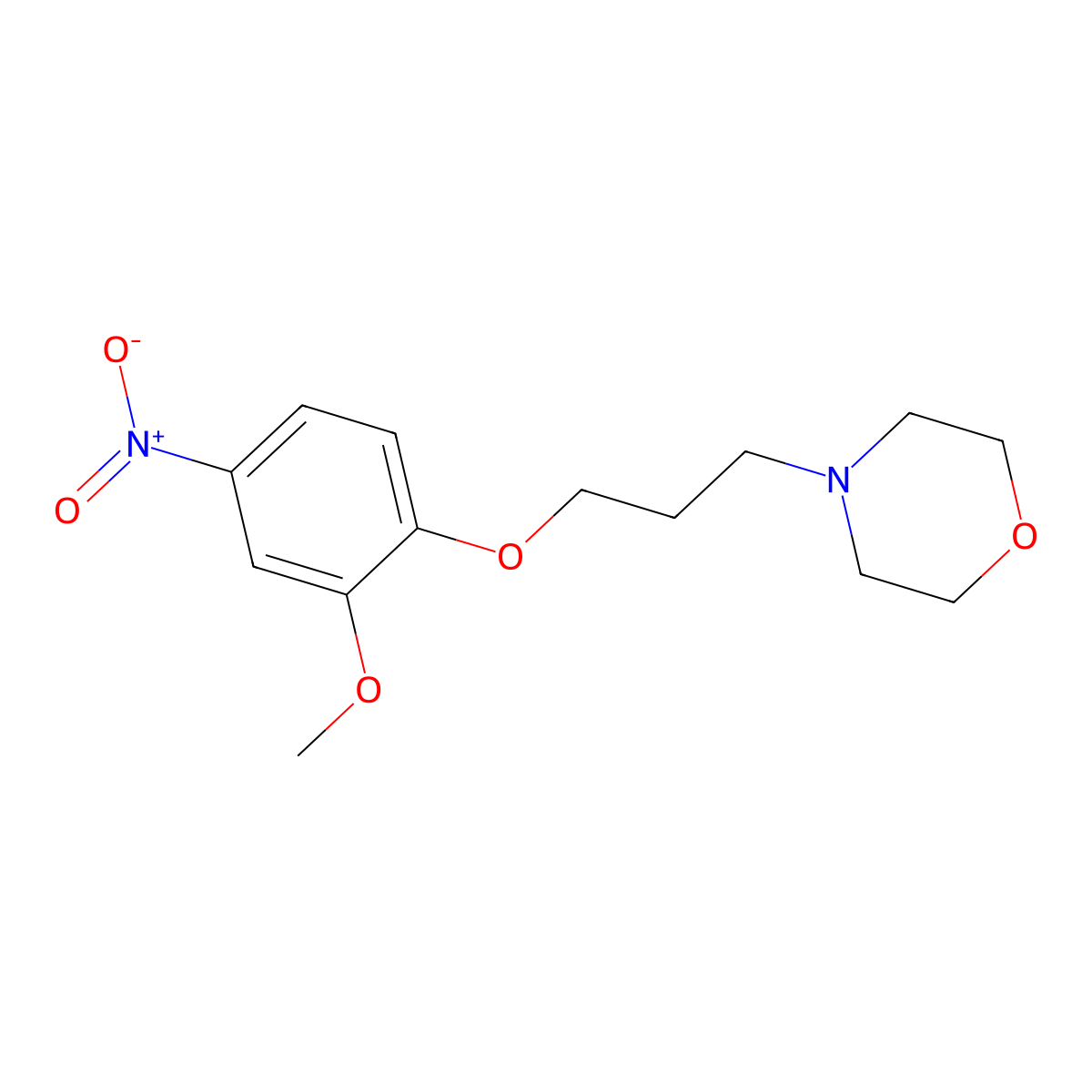 4-[3-(2-Methoxy-4-nitrophenoxy)propyl]morpholine molecular structure, CAS 700804-28-0