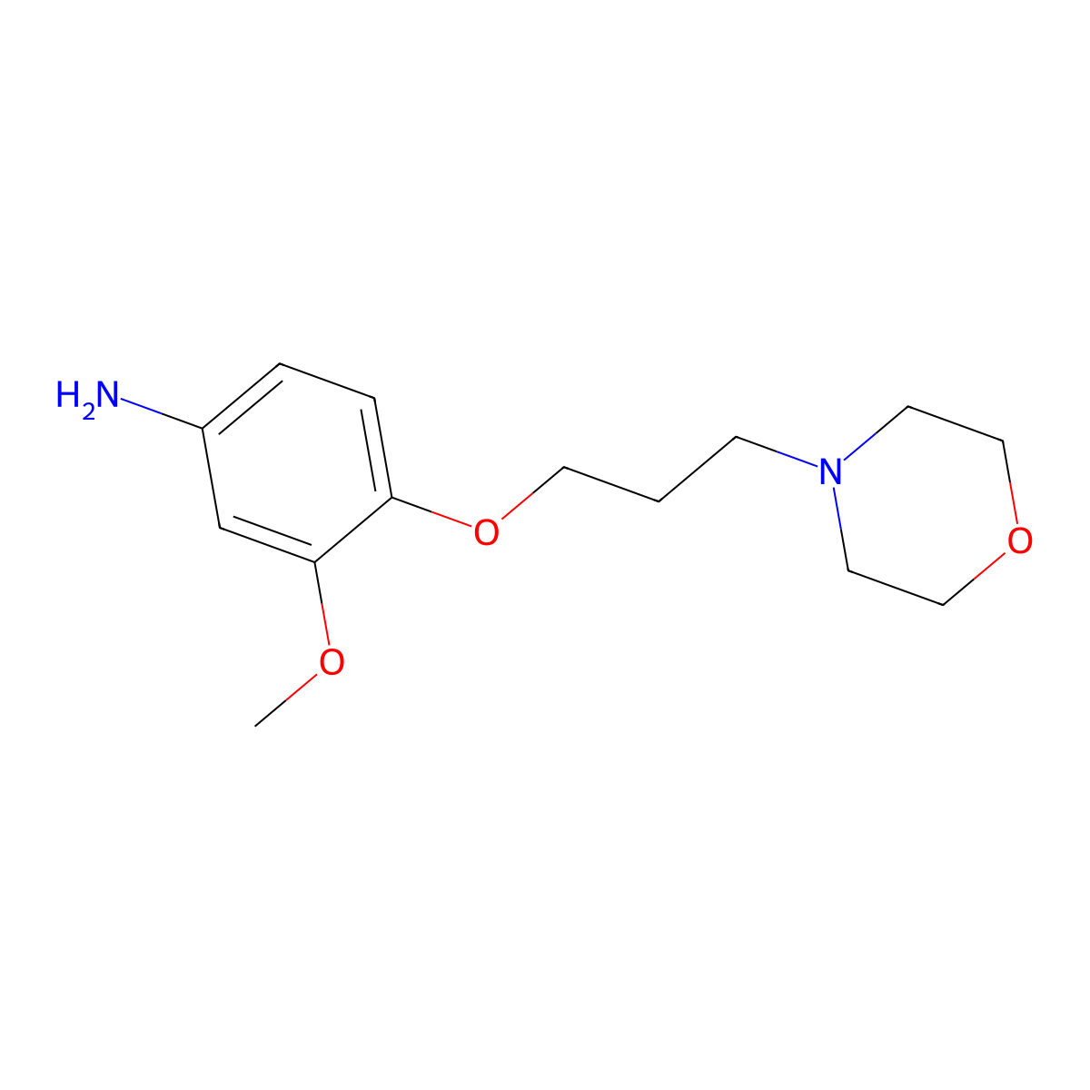 3-Methoxy-4-(3-morpholinopropoxy)aniline molecular structure, CAS 700804-30-4
