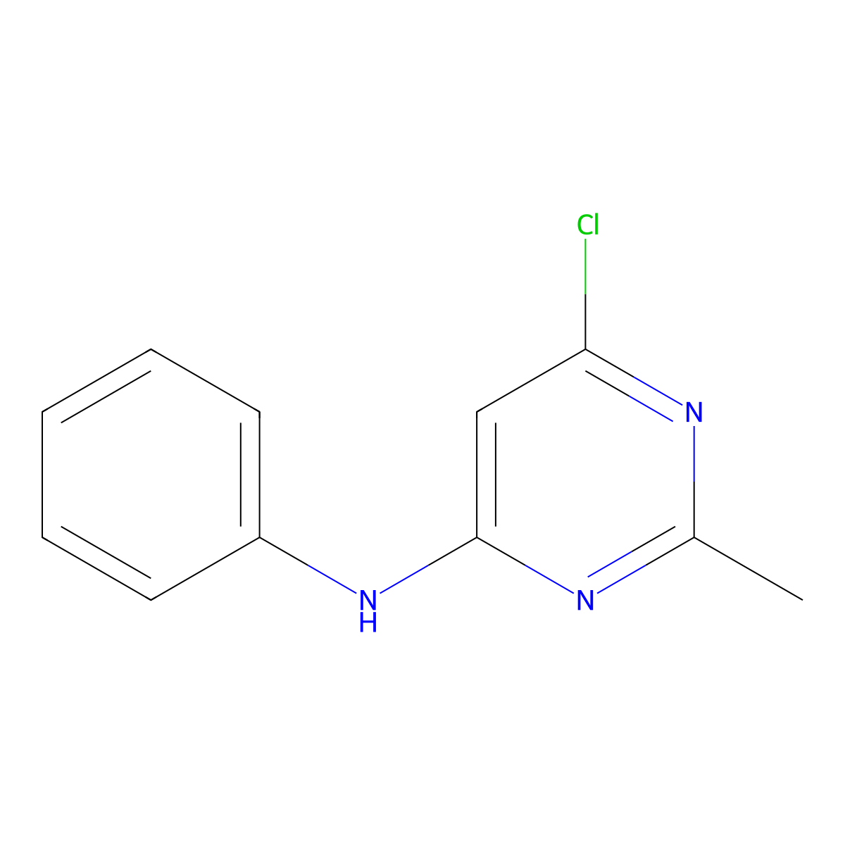 6-chloro-2-methyl-N-phenylpyrimidin-4-amine molecular structure, CAS 700810-97-5