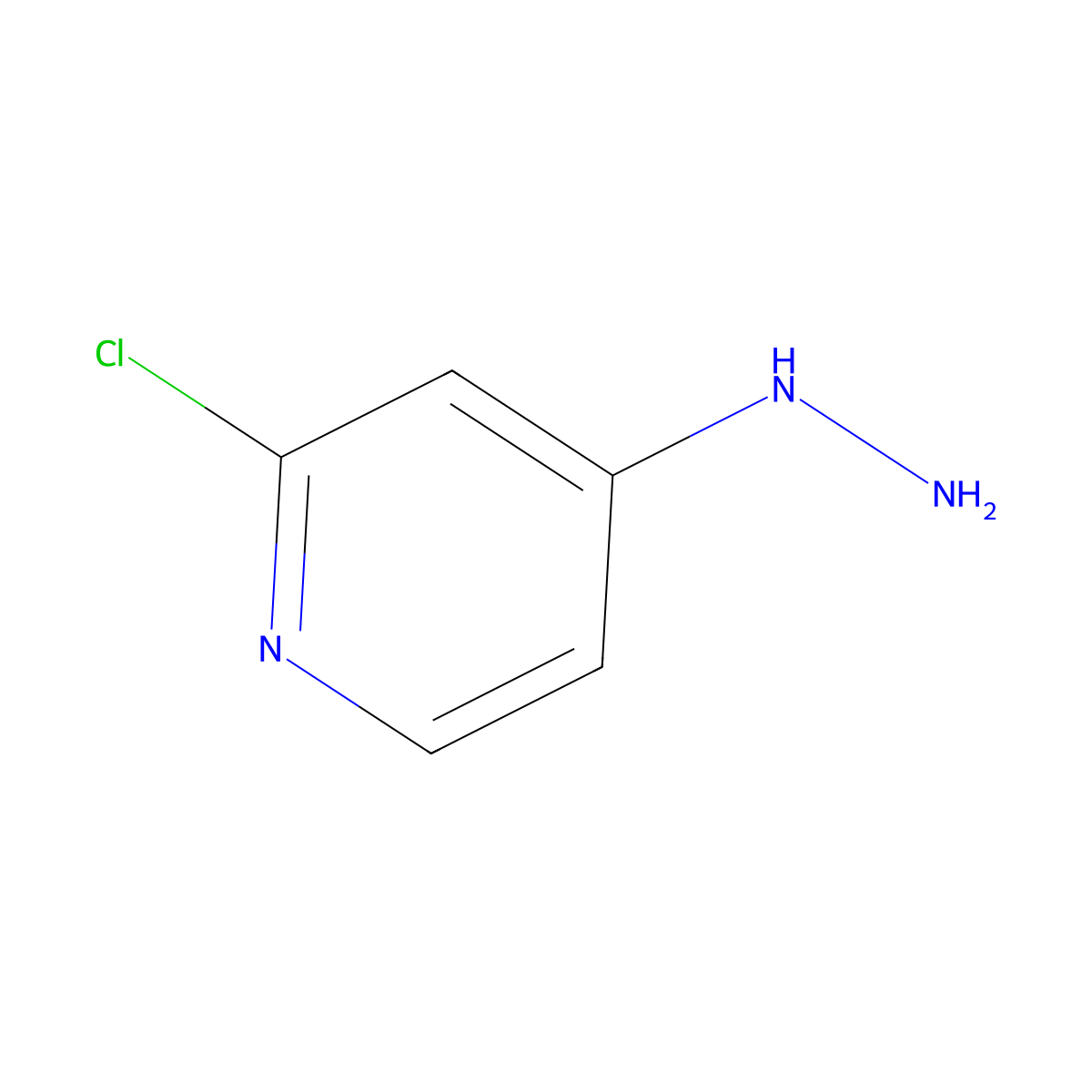 2-Chloro-4-hydrazinylpyridine molecular structure, CAS 700811-29-6