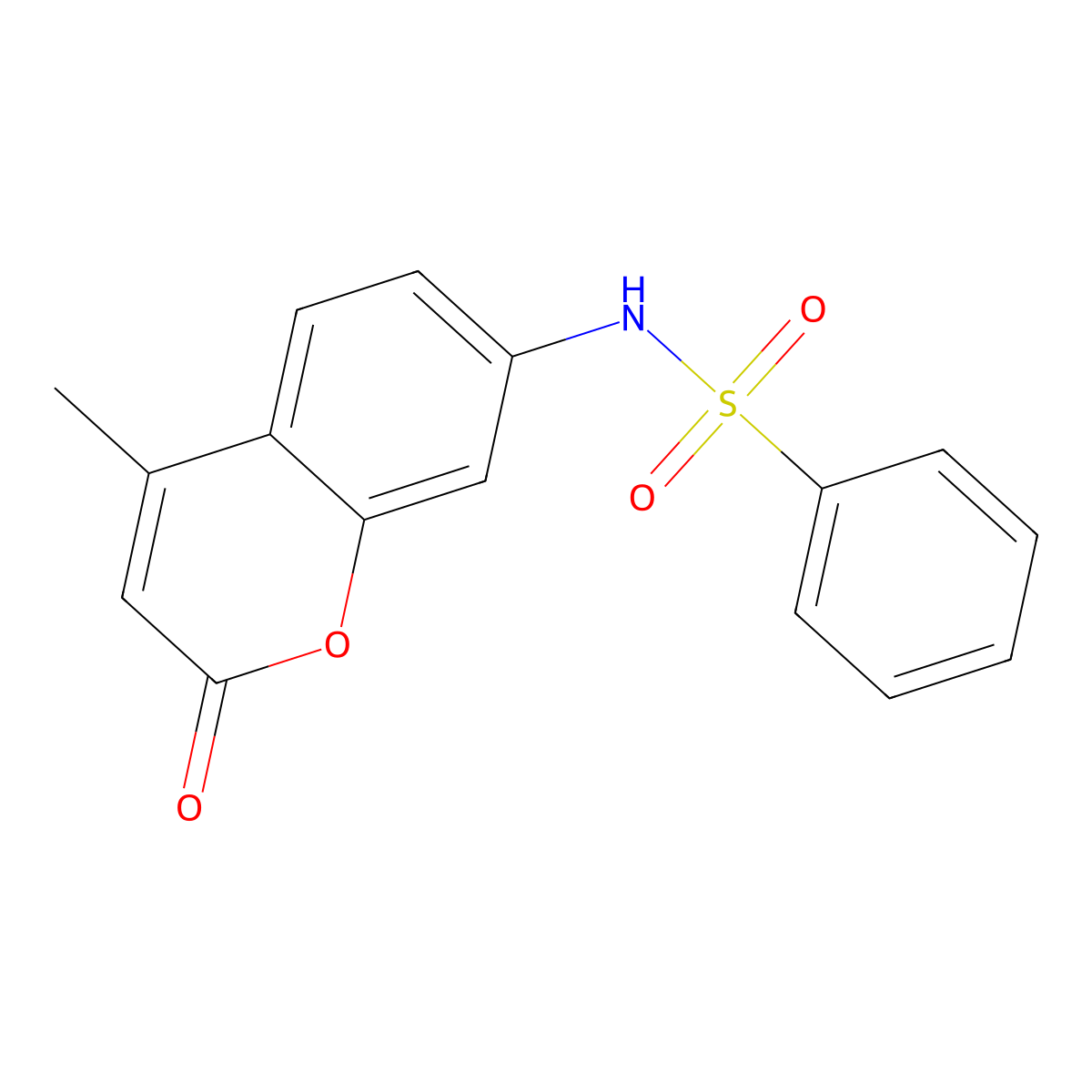 N-(4-methyl-2-oxo-2H-chromen-7-yl)benzenesulfonamide molecular structure, CAS 700814-39-7