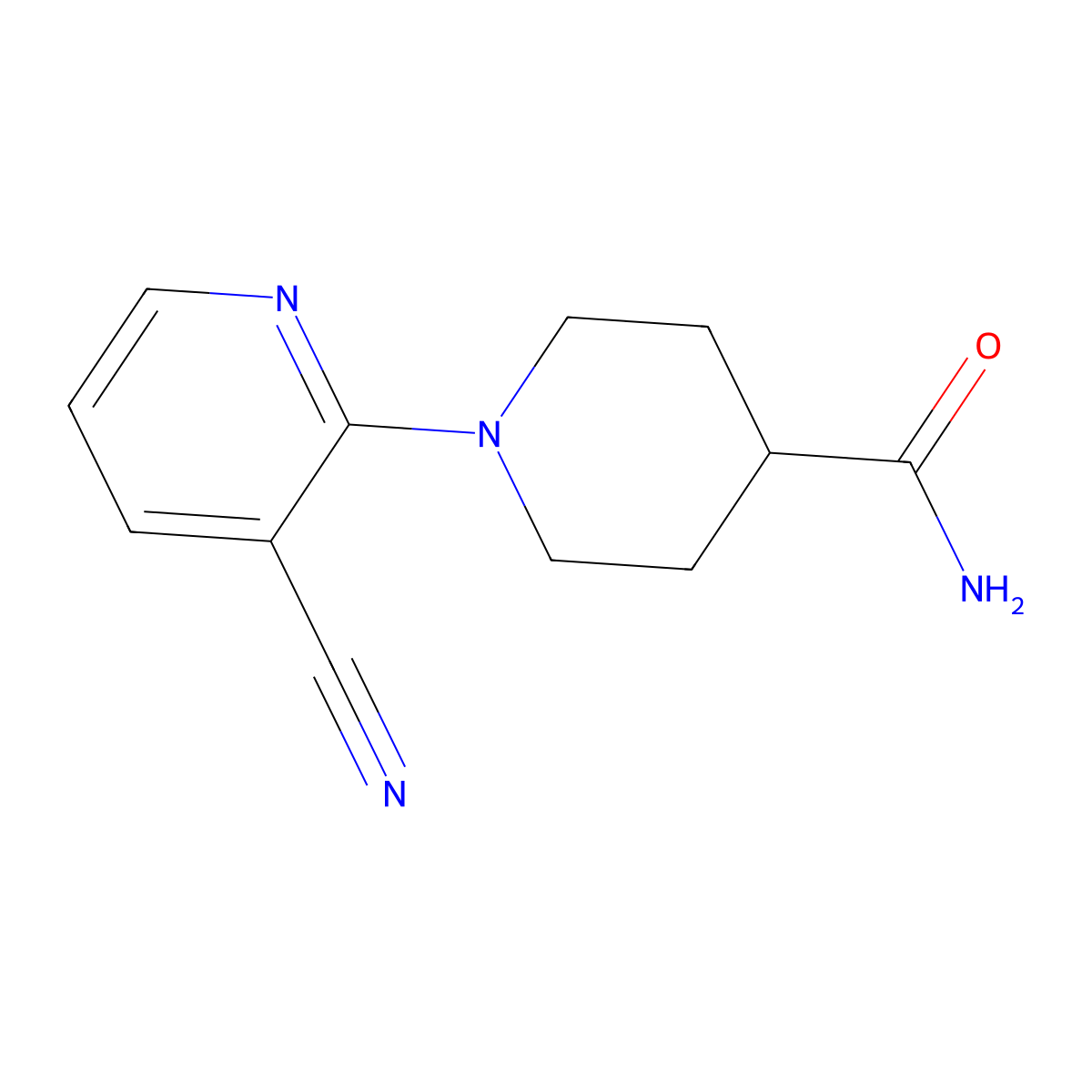 1-(3-Cyanopyridin-2-yl)piperidine-4-carboxamide molecular structure, CAS 700815-33-4