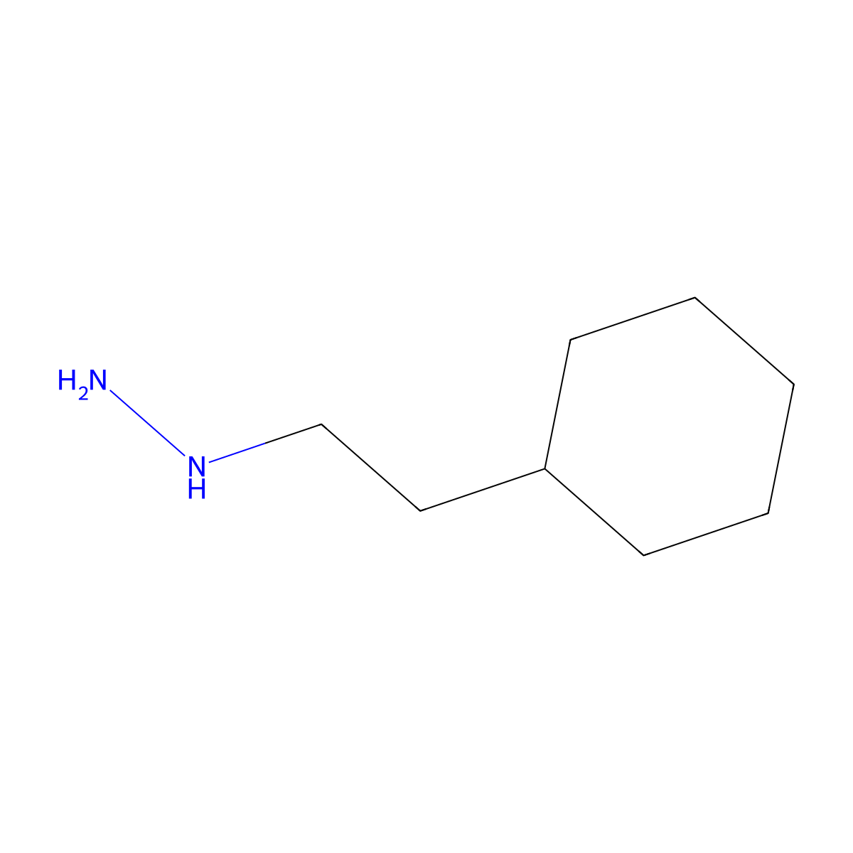 (2-Cyclohexylethyl)hydrazine molecular structure, CAS 70082-28-9