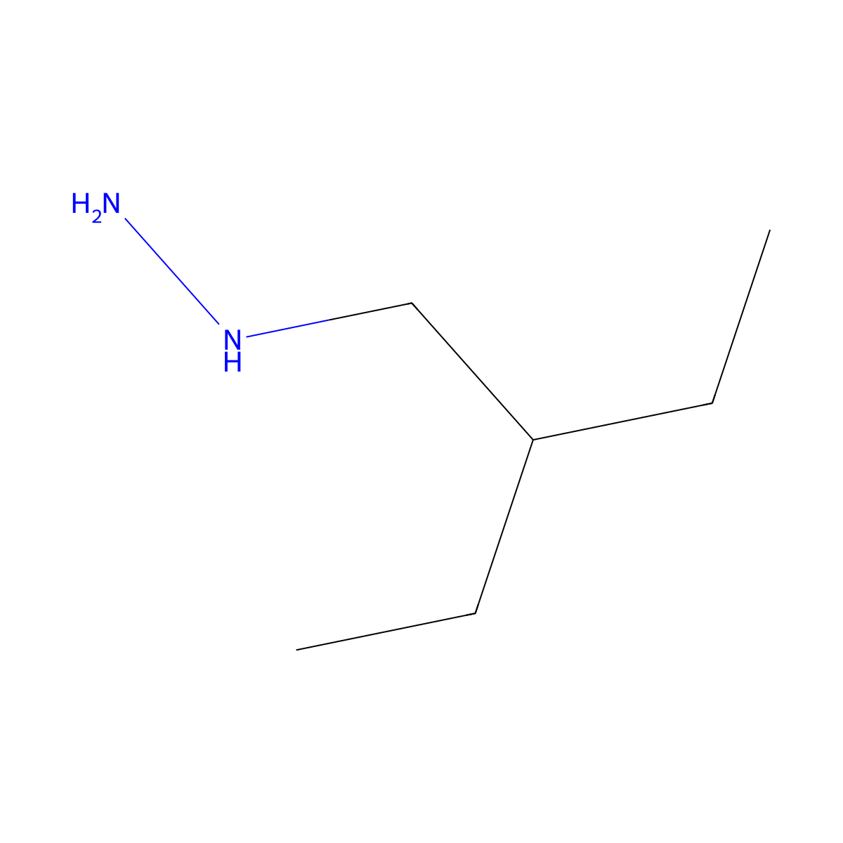 1-(2-Ethylbutyl)hydrazine molecular structure, CAS 70082-39-2