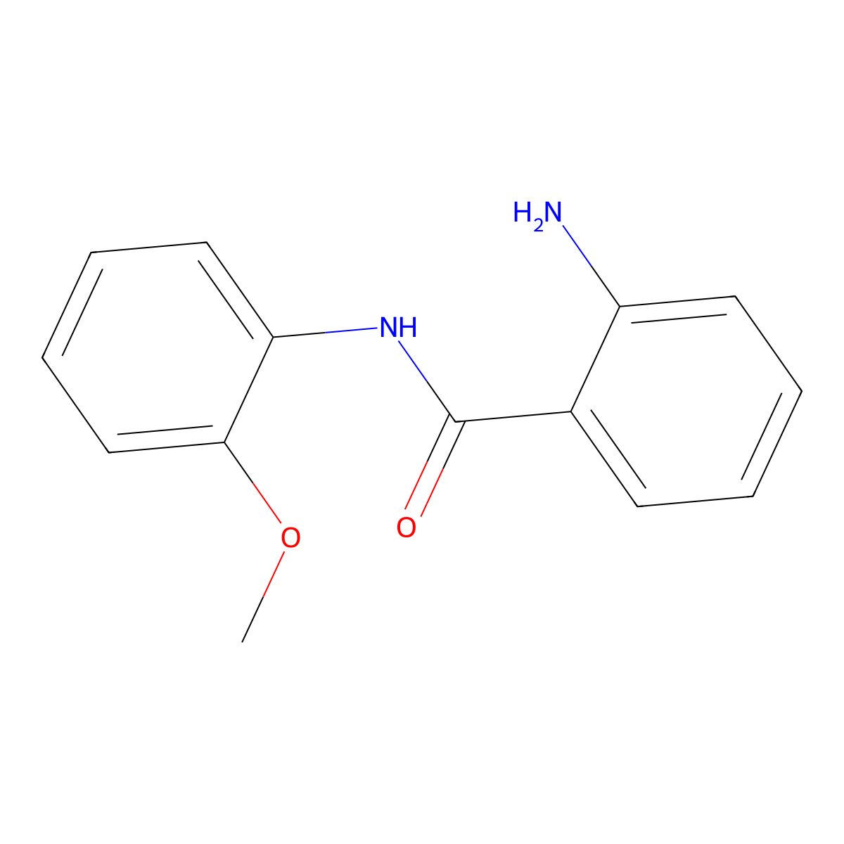 2-amino-N-(2-methoxyphenyl)benzamide molecular structure, CAS 70083-21-5