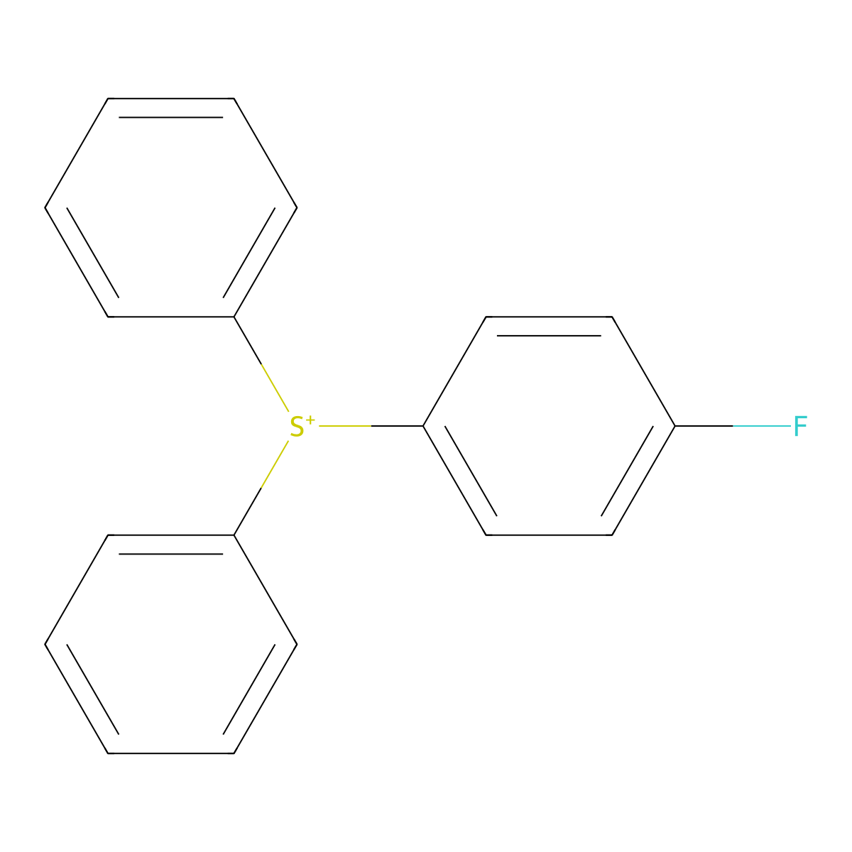 4-Fluorophenyldiphenylsulfonium molecular structure, CAS 70084-25-2