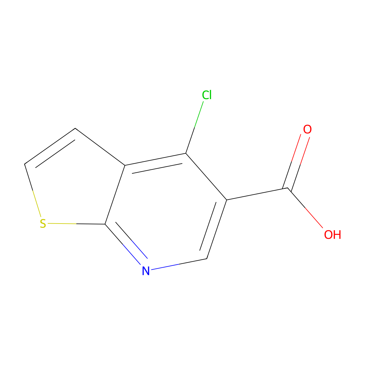 4-Chlorothieno[2,3-B]pyridine-5-carboxylic acid molecular structure, CAS 700844-19-5