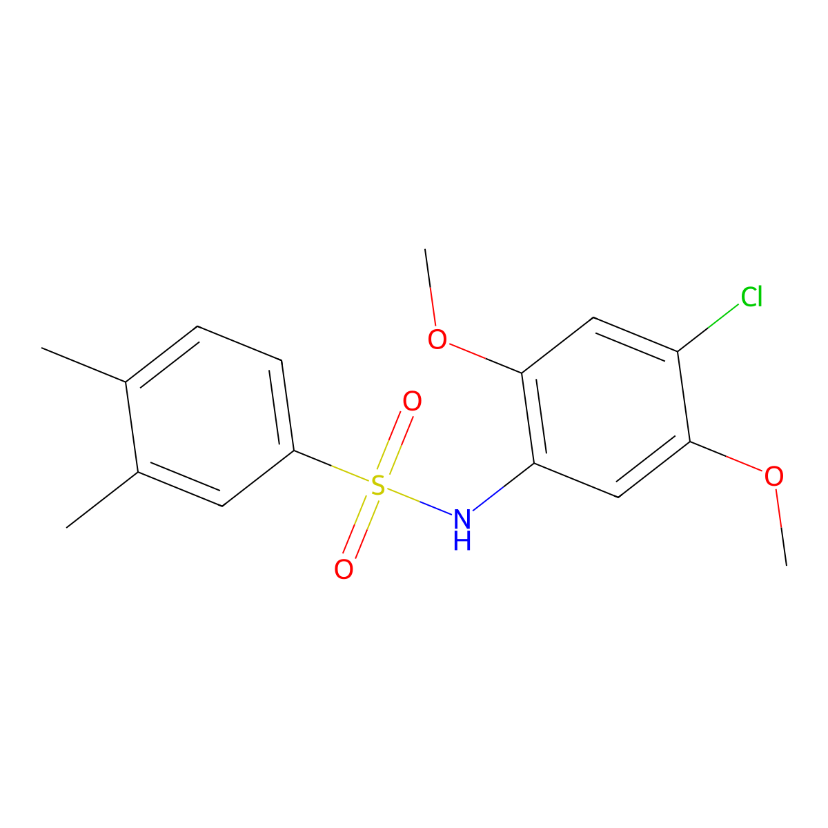N-(4-chloro-2,5-dimethoxyphenyl)-3,4-dimethylbenzenesulfonamide molecular structure, CAS 700849-07-6