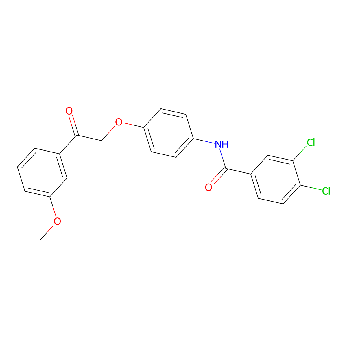 3,4-dichloro-N-[4-[2-(3-methoxyphenyl)-2-oxoethoxy]phenyl]benzamide molecular structure, CAS 700849-14-5