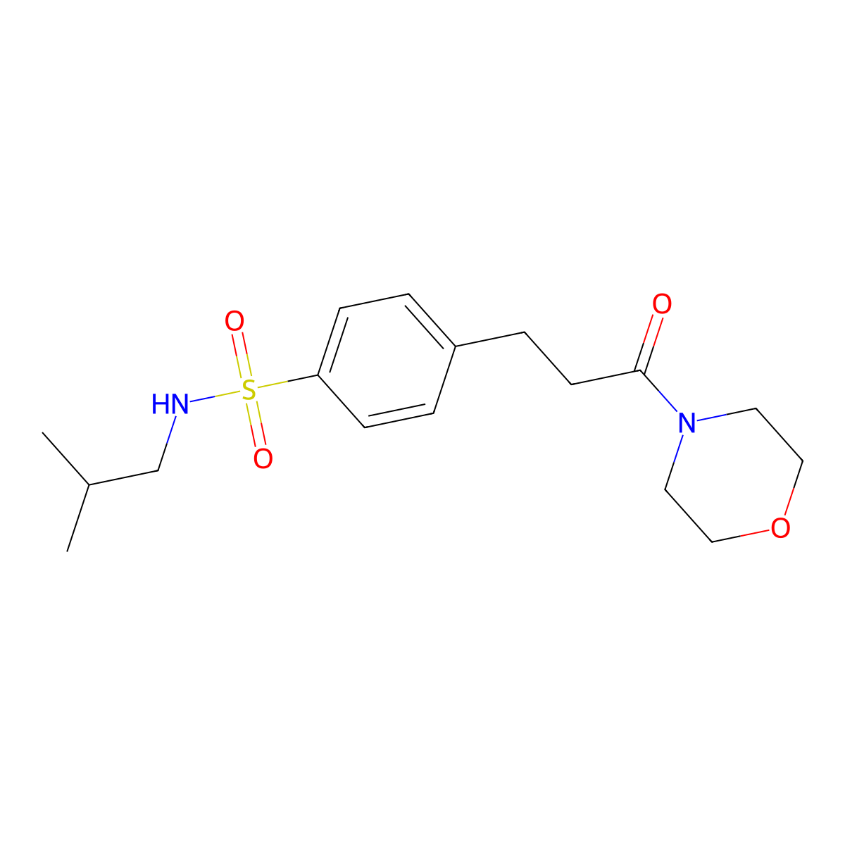 N-isobutyl-4-[3-(4-morpholinyl)-3-oxopropyl]benzenesulfonamide molecular structure, CAS 700849-31-6