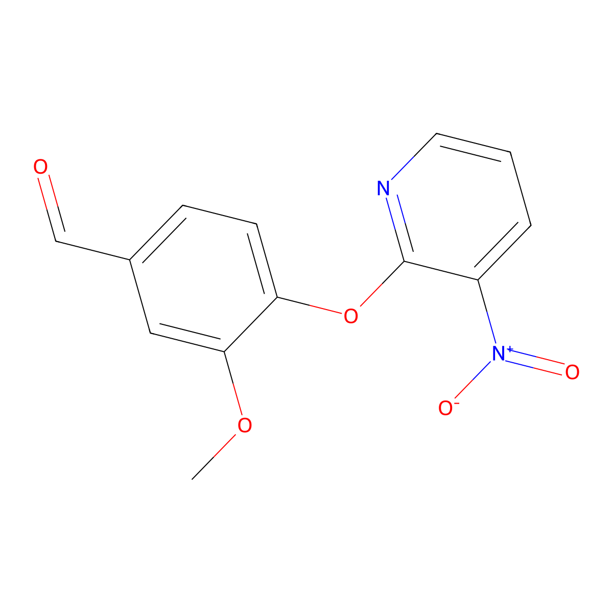 3-Methoxy-4-[(3-nitropyridin-2-yl)oxy]benzaldehyde molecular structure, CAS 700849-38-3