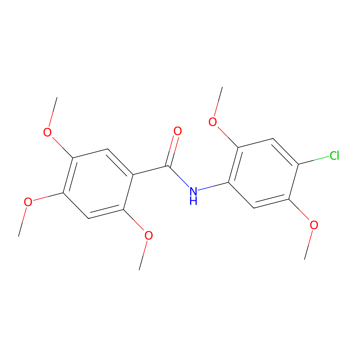 N-(4-chloro-2,5-dimethoxyphenyl)-2,4,5-trimethoxybenzamide molecular structure, CAS 700849-59-8