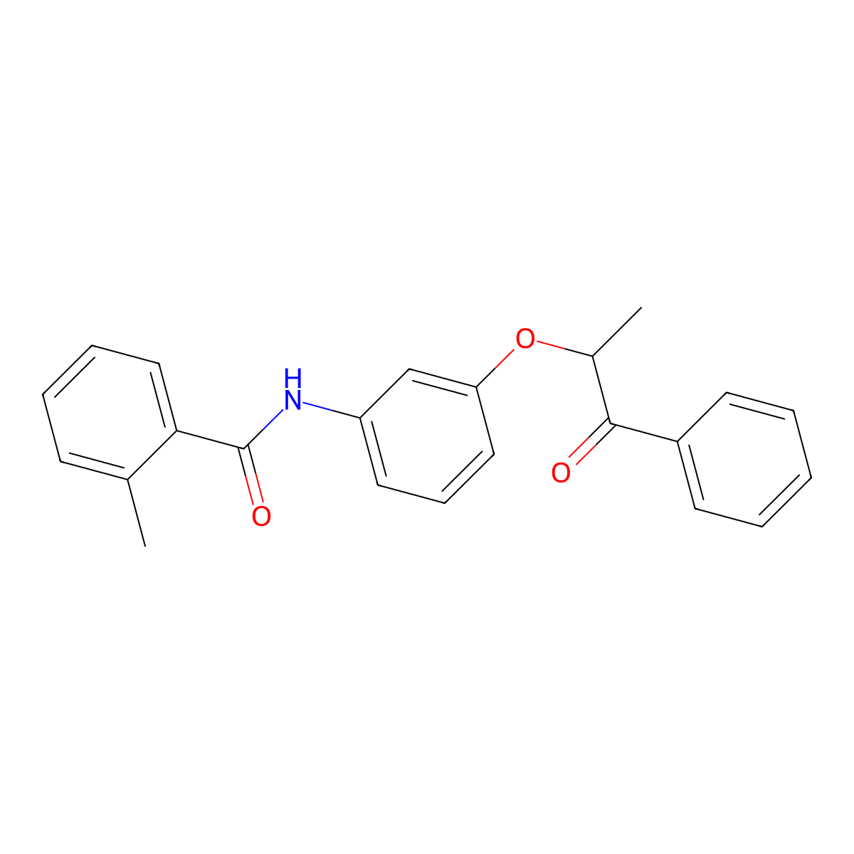 2-methyl-N-[3-(1-oxo-1-phenylpropan-2-yl)oxyphenyl]benzamide molecular structure, CAS 700849-79-2