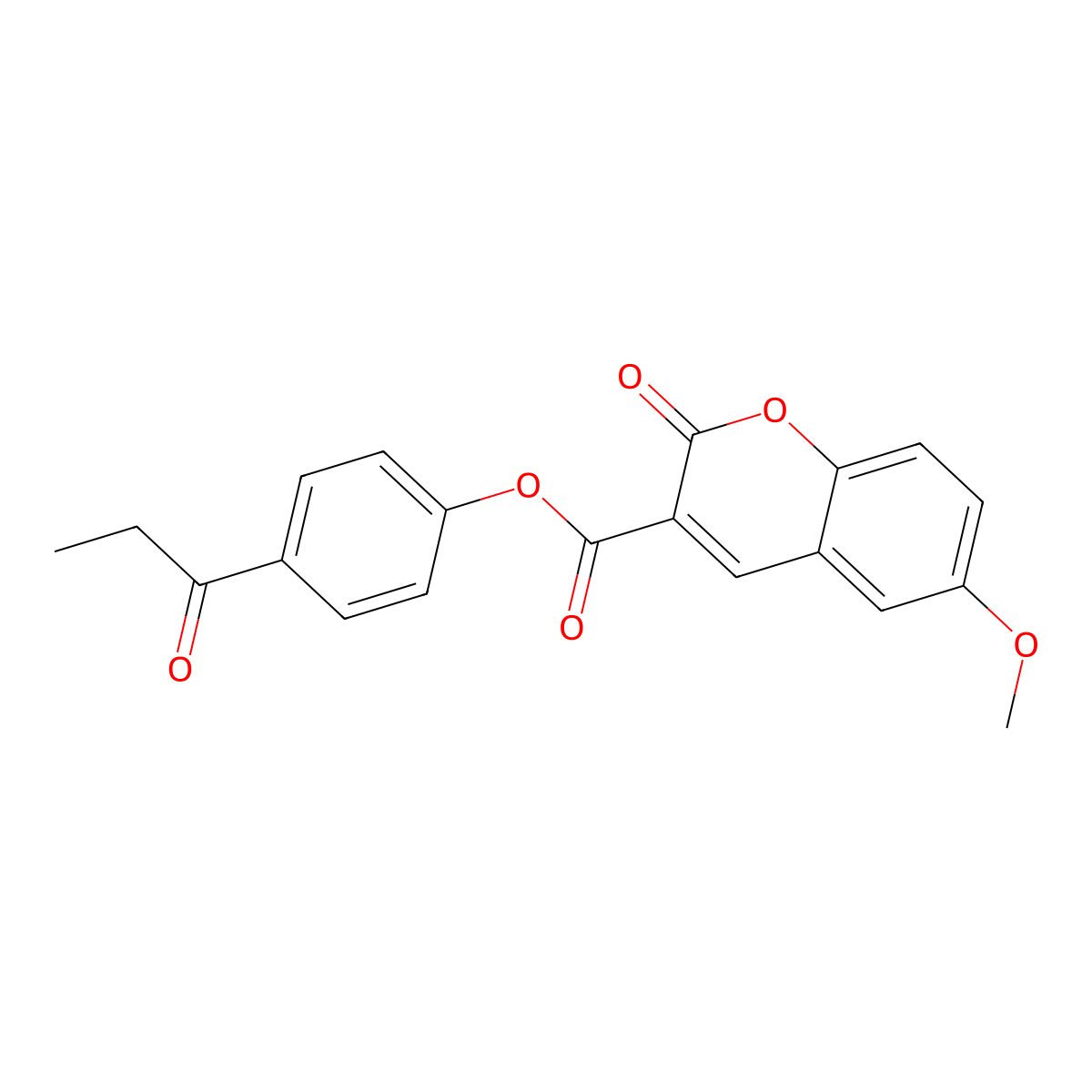 4-propanoylphenyl 6-methoxy-2-oxo-2H-chromene-3-carboxylate molecular structure, CAS 700849-90-7