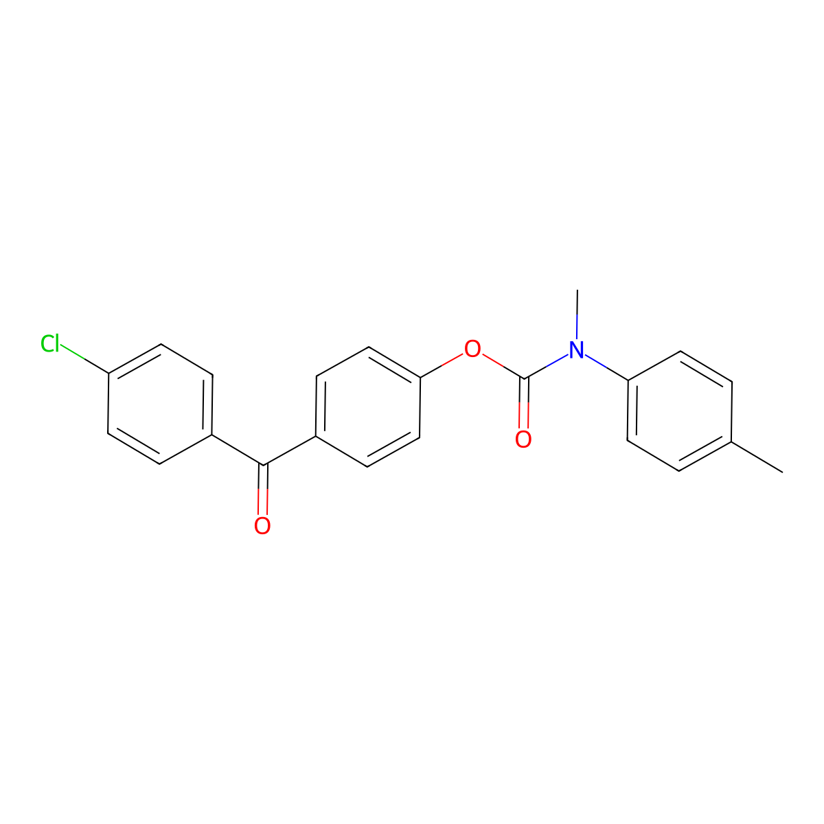 4-(4-Chlorobenzoyl)phenyl methyl(4-methylphenyl)carbamate molecular structure, CAS 700849-91-8