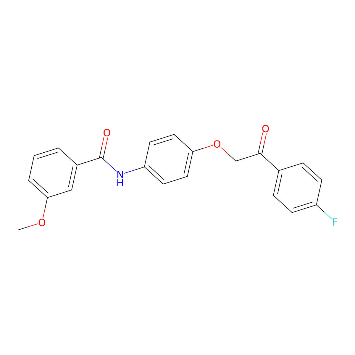 N-[4-[2-(4-fluorophenyl)-2-oxoethoxy]phenyl]-3-methoxybenzamide molecular structure, CAS 700850-07-3